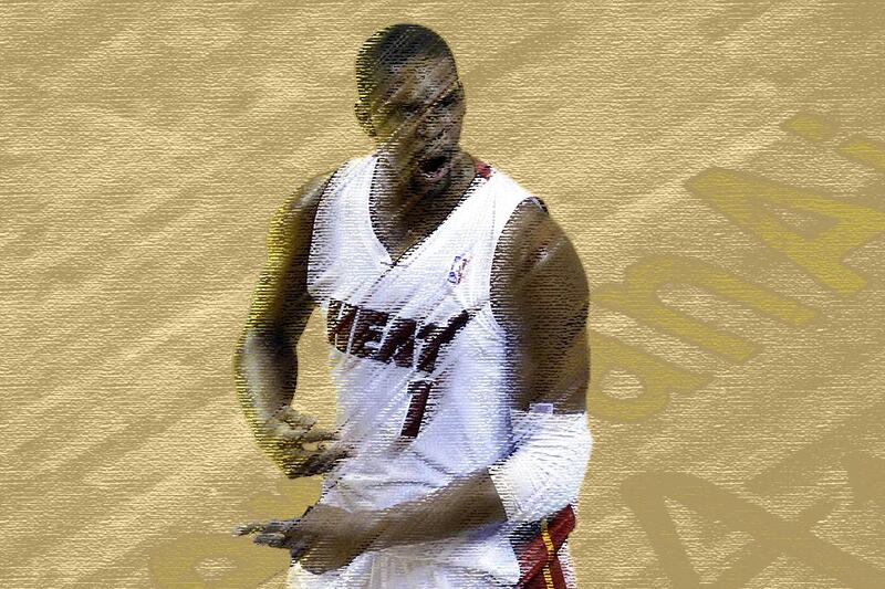 Chris Bosh is 89th all-time in points in the NBA. Photo: Wilfredo Lee / AP Photo; Illustration: Jonathan Raymond / The National