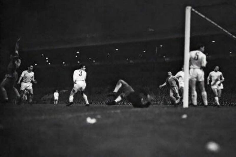 After Manchester United defeated Athletic Bilbao, it was on to a series against Real Madrid, in white, who defeated them 5-3 on aggregate in the semi-final. Even in losing, Matt Busby had proven his point to the English FA, who had opposed their teams playing in European competitions.