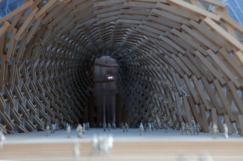 United Arab Emirates - ABu Dhabi - September 16th, 2010:  A scale mold of the Guggenheim to be built on Saadiyat Island.  (Galen Clarke/The National)