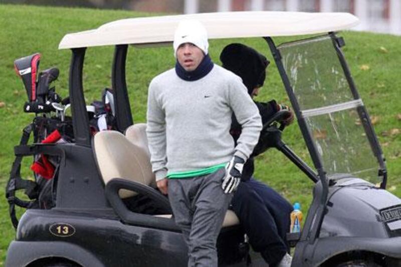 Carlos Tevez enjoyed a round of golf at a Cheshire golf club while his teammates were in training on Friday morning.