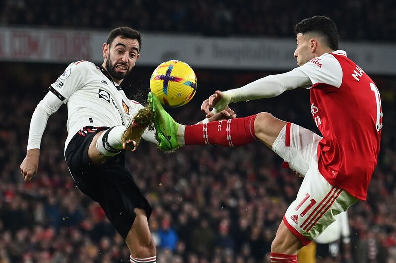 Bruno Fernandes 7: Early penalty appeal turned down. Denied Xhaka with a clearance. Set up Rashford his exceptional opener. Involved as ever but met his match against top-level opponents.  AFP