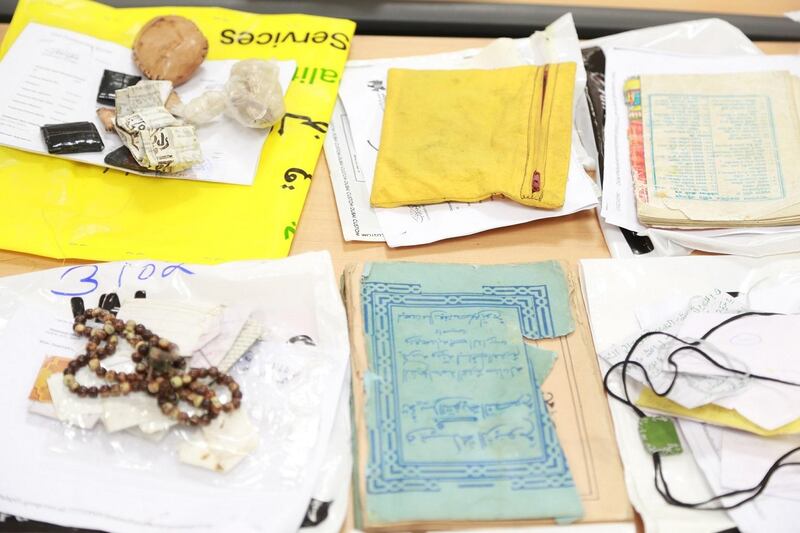 Lists of magic spells, animal skins and other items associated with the practise of black magic were seized in Dubai. Dubai Police