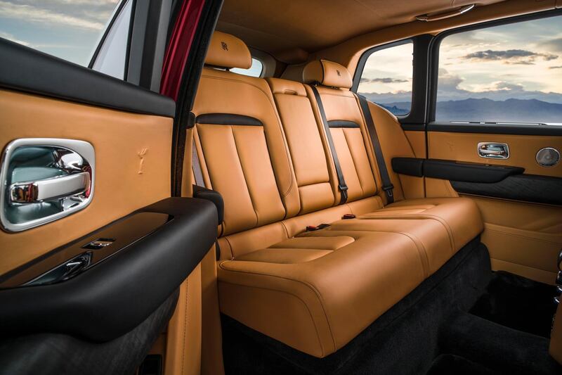 The rear seats can be individually folded down flat at the touch of a button, either from the rear of the car or inside the cabin. Rolls-Royce