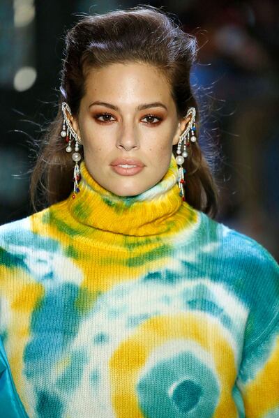NEW YORK, NY - FEBRUARY 10: Ashley Graham walks the runway at the Prabal Gurung Ready to Wear Fall/Winter 2019-2020 fashion show during New York Fashion Week on February 10, 2019 in New York City. (Photo by Victor VIRGILE/Gamma-Rapho via Getty Images)