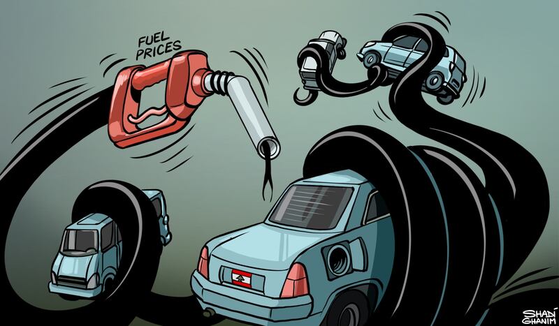 Our cartoonist's take on the Lebanese central bank's decision to effectively end fuel subsidy