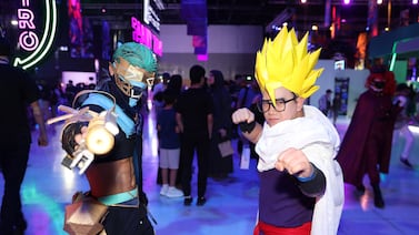 Cosplayers at the Esports and Gaming Festival at Dubai World Trade Centre. Pawan Singh / The National