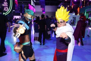 Cosplayers at the Esports and Gaming Festival at Dubai World Trade Centre. Pawan Singh / The National