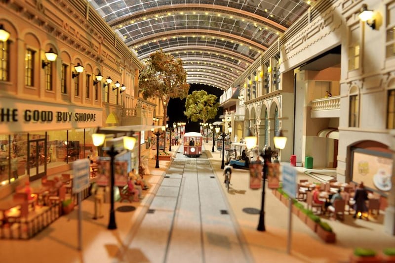Above, a mockup within the 7-kilometre, temperature-controlled retail street network at Mall of the World. Courtesy Dubai Holding