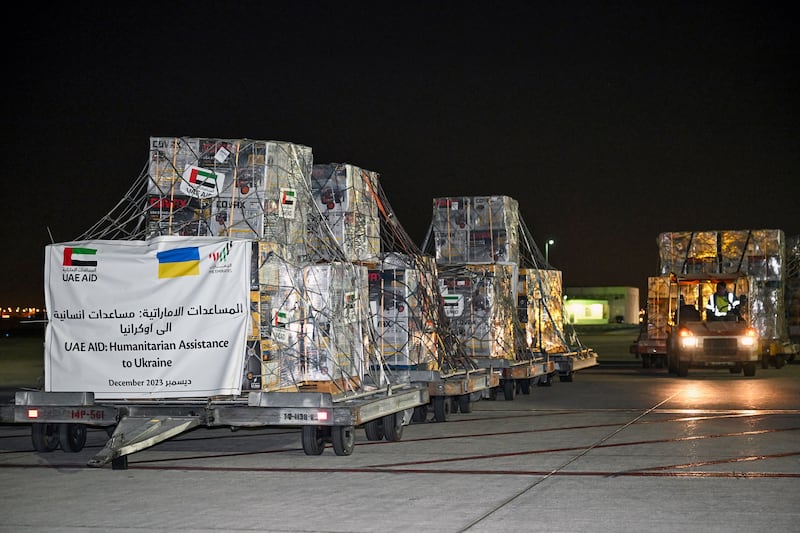 Since Russia's invasion, the UAE has provided relief supplies worth $100 million to Ukrainian civilians