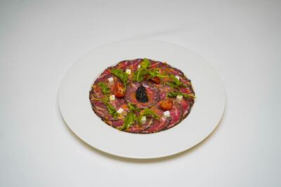 Beef carpaccio at Marco Pierre White