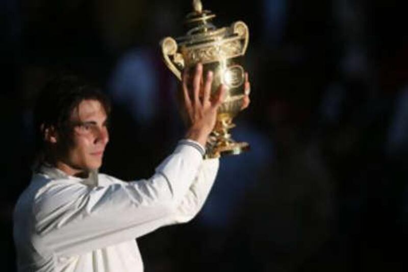 The Wimbledon champion Rafael Nadal.