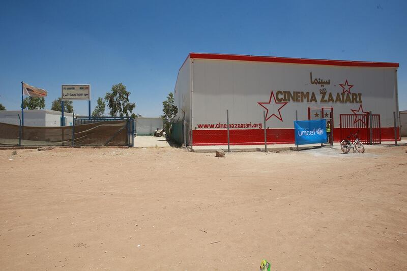 The building of the 110-seat Cinema Zaatari. AFP