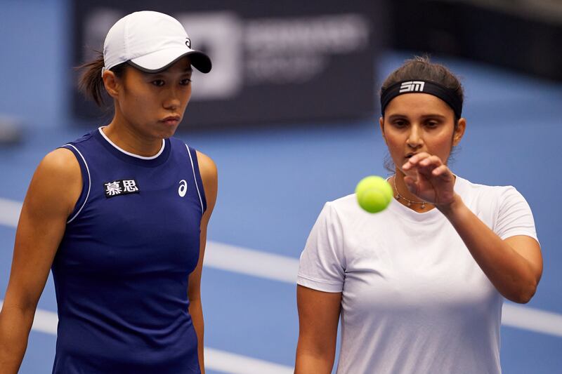 Sania Mirza and China's Zhang Shuai won the women's doubles final of the 2021 Ostrava Open. Getty