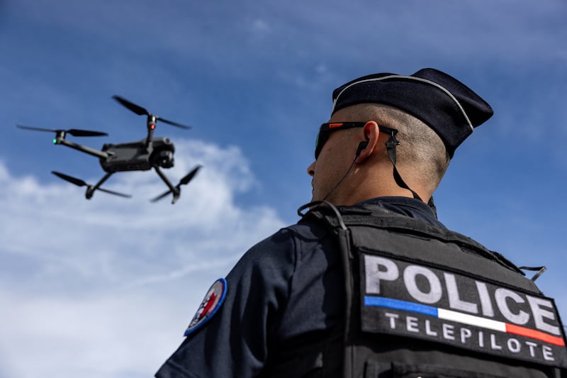 French police will use drones for the first time over the country's northern coast. AFP