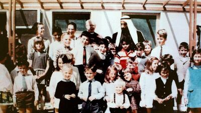 The school is preserving precious memories, such as a visit from the UAE's Founding Father, Sheikh Zayed. Courtesy The British School Al Khubairat