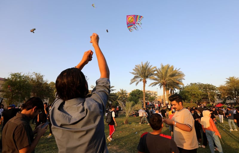 Kites of all colours filled the sky during the festival. EPA