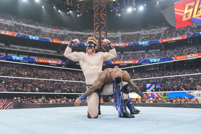 Sheamus and Damian Priest compete for the US title. Photo: WWE