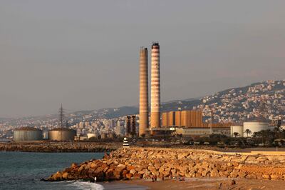 A power plant in the industrial district of Zouk Mikael near Beirut. AFP