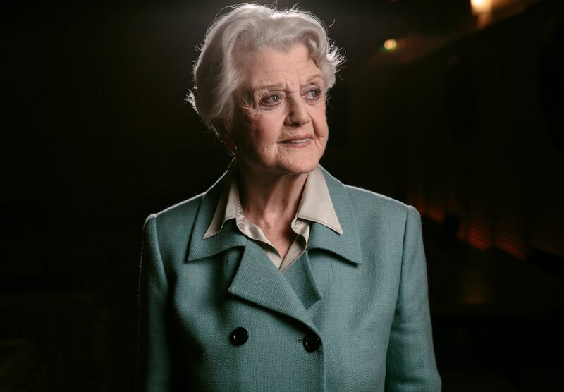 Lansbury on press day for Blithe Spirit at the Ahmanson Theatre in Los Angeles, California. Invision / AP