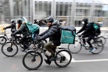 Deliveroo reported a 114 per cent surge in orders to 71 million in the first three months of 2021. Reuters