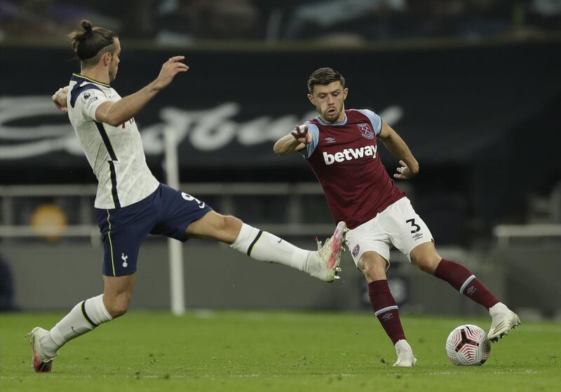 Aaron Cresswell - 7: Looked like he might crumble after a first-half shellacking by the Spurs forwards but epitomised West Ham's second-half fightback with his drives forward. EPA