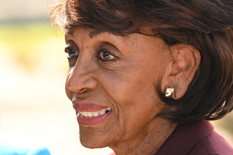 Maxine Waters, a Democratic representative, is banned. AFP