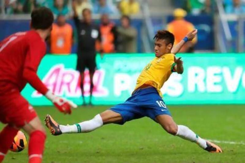 Brazilian forward Neymar was booed by his home fans during a recent friendly with Chile. Sebastiao Moreira / EPA