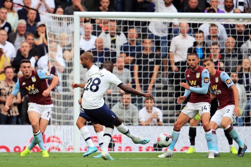 Tanguy Ndombele: The £63million midfielder was ‘fantastic’ according to Tottenham manager Mauricio Pochettino, scoring a lovely curling 20-yard strike as his side beat Aston Villa 3-1. Getty Images