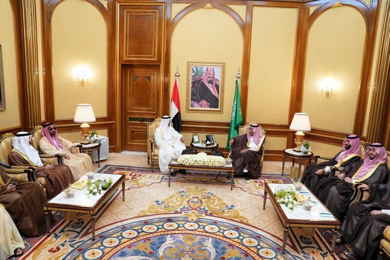 The Saudi and Emirati delegations meet