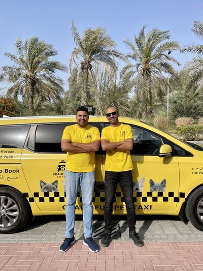 Nader Moursi, left, and Omar Aboushady, founders of the new licensed pet taxi. Photo: Chauf-fur