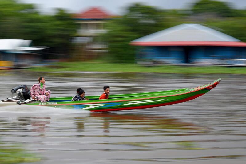 Tonle Sap lake in Cambodia. Climate change and dams upstream on the Mekong have caused water levels are falling and fish stocks are dwindling. AFP