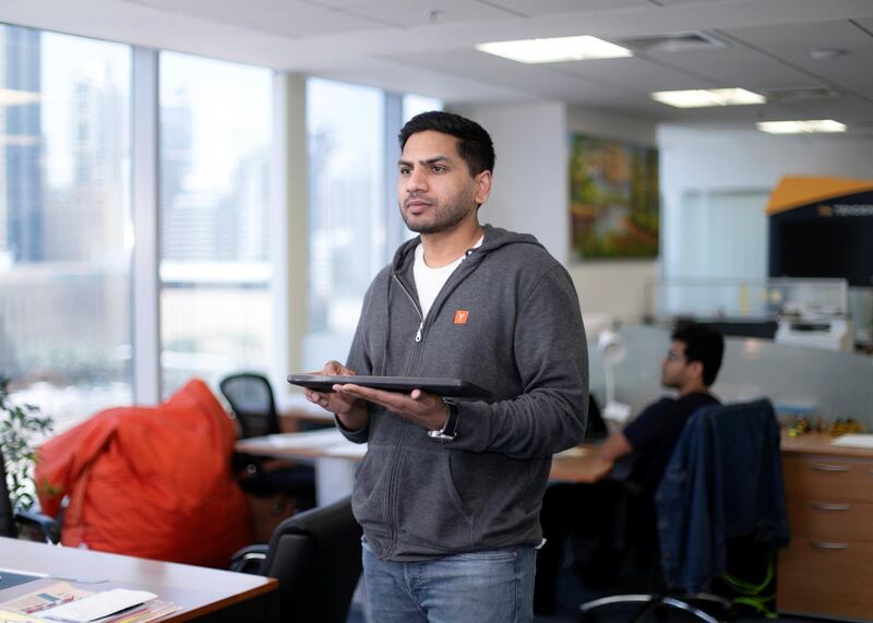 DUBAI, UNITED ARAB EMIRATES. 28 AUGUST 2019. 

Arjun Mohan, founder, Tenderd.com – online marketplace for construction machines.

(Photo: Reem Mohammed/The National)

Reporter:
Section: