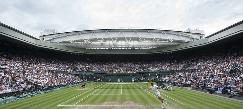 Action on Centre Court during the final. PA