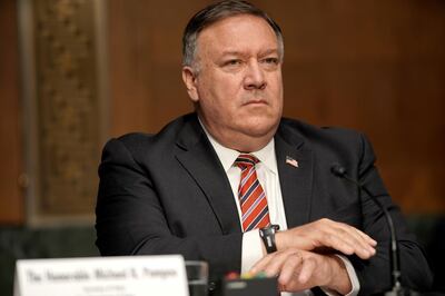 U.S. Secretary of State Mike Pompeo testifies during a Senate Foreign Relations Committee hearing in Washington, DC, U.S. July 30, 2020. Greg Nash/Pool via REUTERS