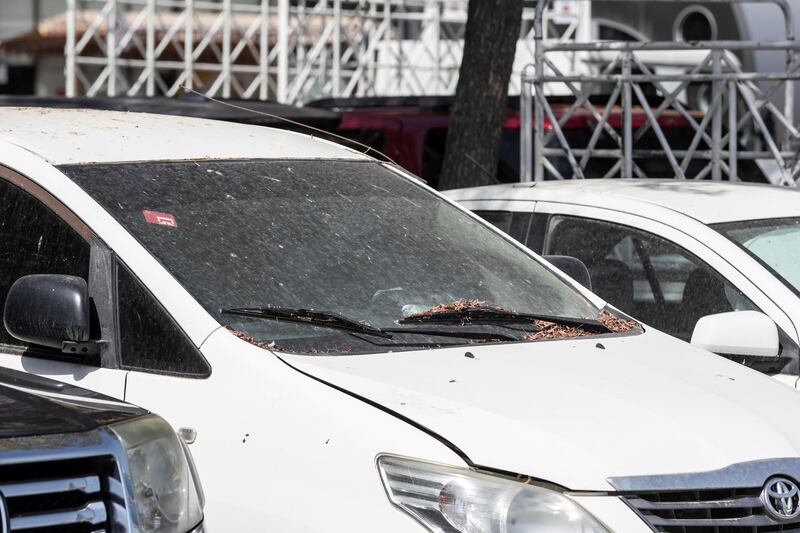 DUBAI, UNITED ARAB EMIRATES. 26 APRIL 2020. Abandoned cars on Baniyas road near the cordoned entrance to the quarentined Al Ras area in Deira. (Photo: Antonie Robertson/The National) Journalist: Ramola Talwar. Section: National.