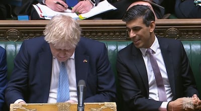Prime Minister Boris Johnson with Chancellor of the Exchequer Rishi Sunak in the House of Commons, London. PA