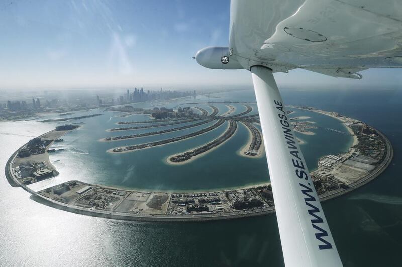 The World tour, which includes Dubai sights such as the Palm Jumeirah. Sarah Dea / The National 