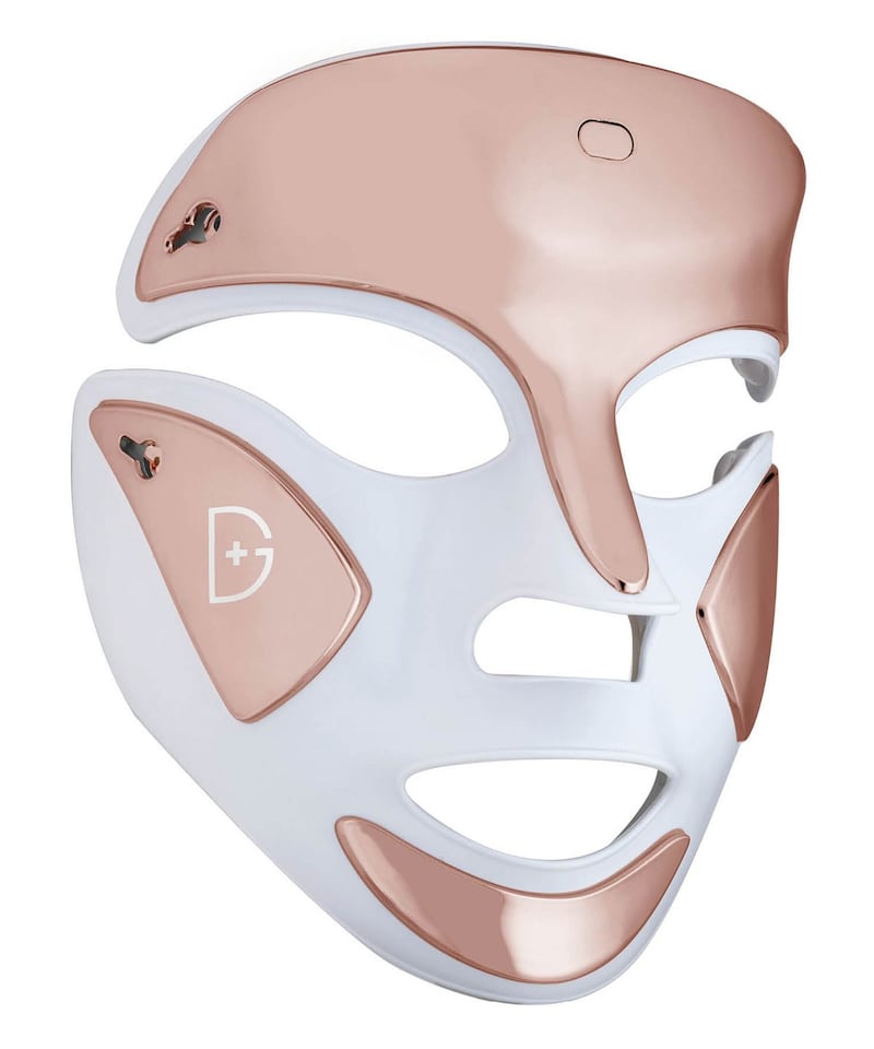 Dr Dennis Gross Skincare DRx SpectraLite FaceWare Pro. Reducing the appearance of fine lines and wrinkles, this mask improves skin elasticity for a smoother, firmer complexion. Dh1,643.93, www.net-a-porter.com