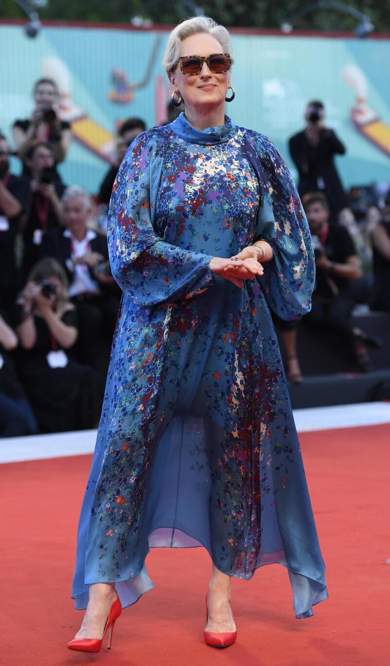 Meryl Streep arrives for a premiere of 'The Laundromat' during the 76th Venice International Film Festival. EPA
