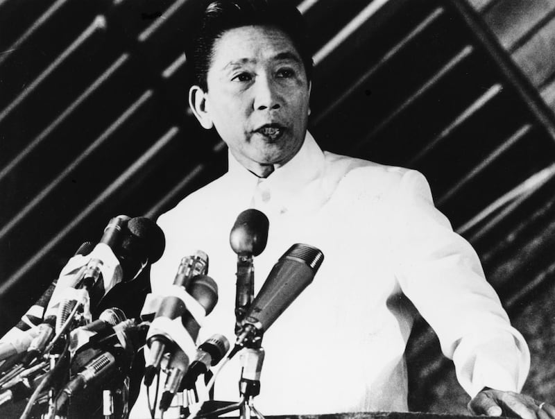 President Ferdinand E. Marcos of the Philippines addressing a UNCTAD meeting in Nairobi, Kenya, May 1976. (Photo by Amin Mohamed/Camerapix/Getty Images)