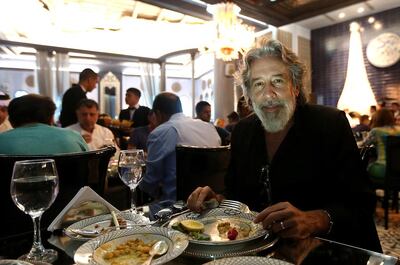 A final dinner with Idris Phillips at Em Sherif restaurant in Downtown Dubai. Satish Kumar / The National  