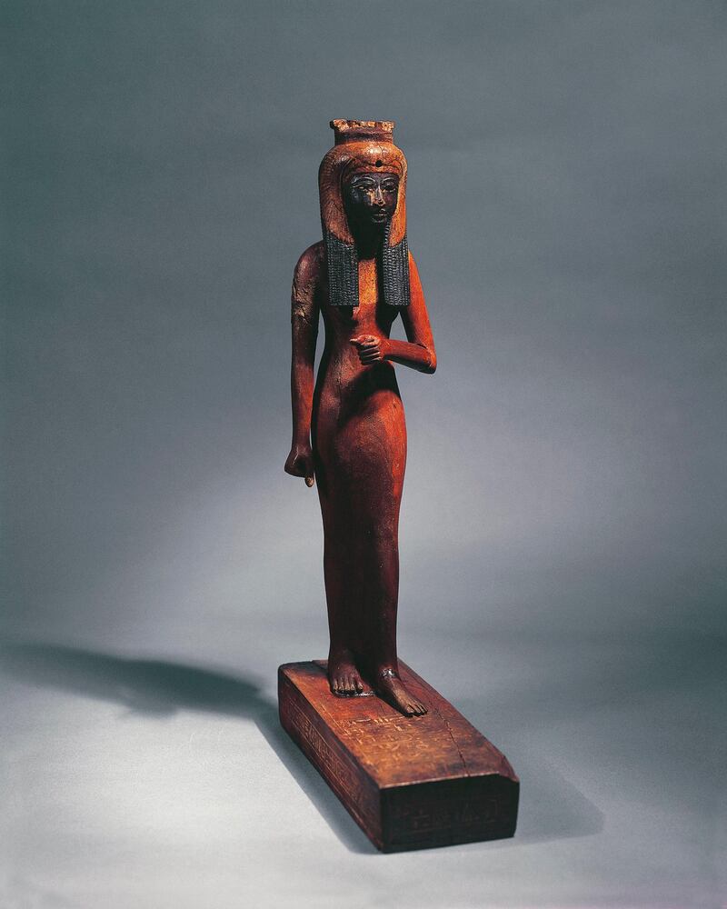 UNSPECIFIED - CIRCA 1986:  Egypt, Statuette representing the Queen Ahmose-Nefertari (circa 1570-1505 B.C.), mother of Pharaoh Amenhotep I (circa 1526-1497), eighteenth Dynasty.  (Photo By DEA / G. DAGLI ORTI/De Agostini via Getty Images)