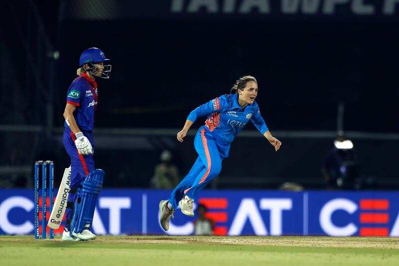 Amelia Kerr of Mumbai Indians picked up two wickets. Getty