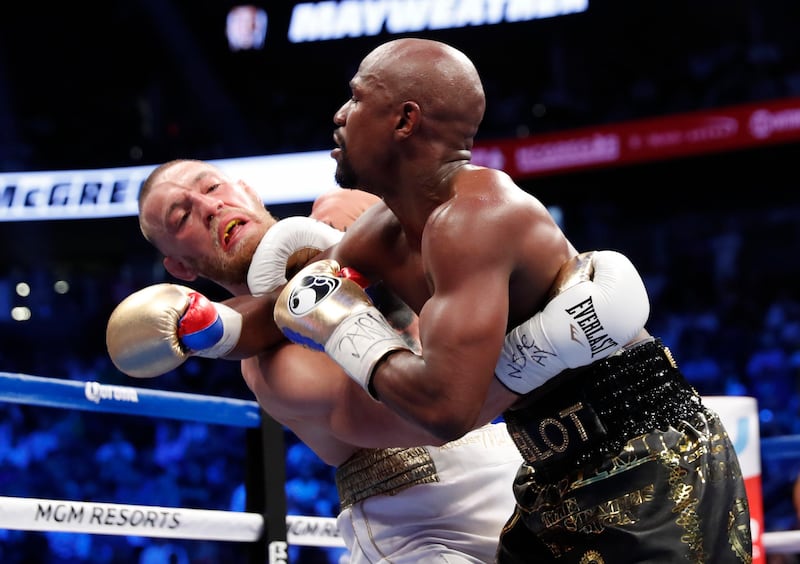 Floyd Mayweather during his win over Conor McGregor. Reuters
