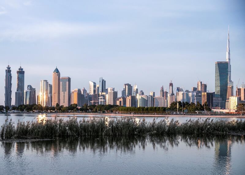 DUBAI, UNITED ARAB EMIRATES. 26 DECEMBER 2020. 
Dubai skyline.
(Photo: Reem Mohammed/The National)

Reporter:
Section: