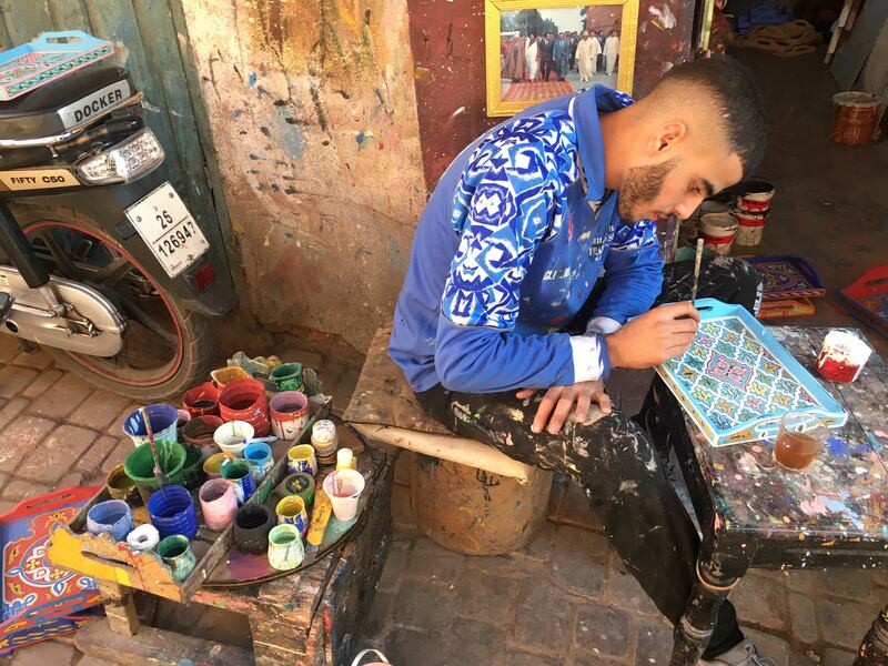 A craftsman at work in the souq