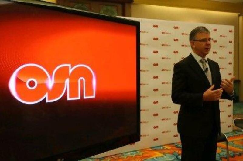 David Butorac, the chief executive of OSN, is confident his company’s subscriber base will significantly increase this year. Pawan Singh / The National