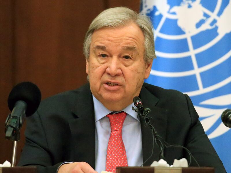 UN Secretary General Antonio Guterres. AP