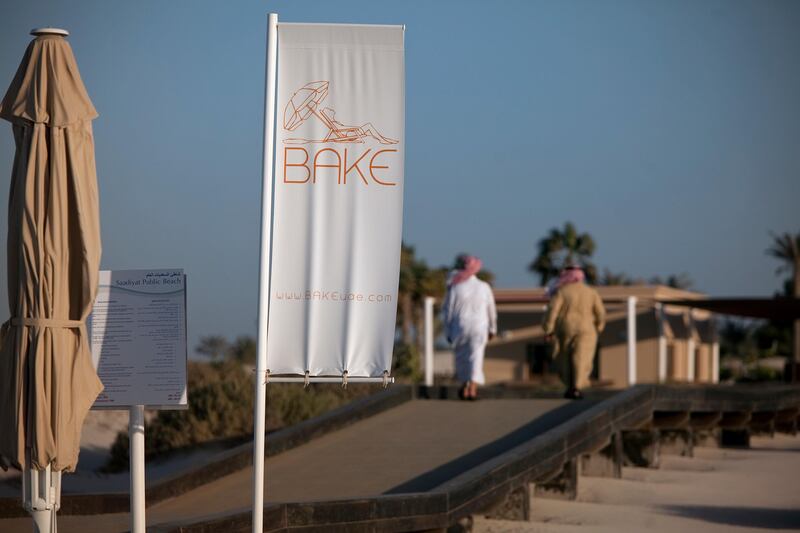 Abu Dhabi, United Arab Emirates, March 12, 2013: 
People enjoy a breezy, warm evening on a new public beach, the Bake on Tuesday, March 12, 2013, on Saadiyat Island, Abu Dhabi. 
Silvia Razgova / The National







