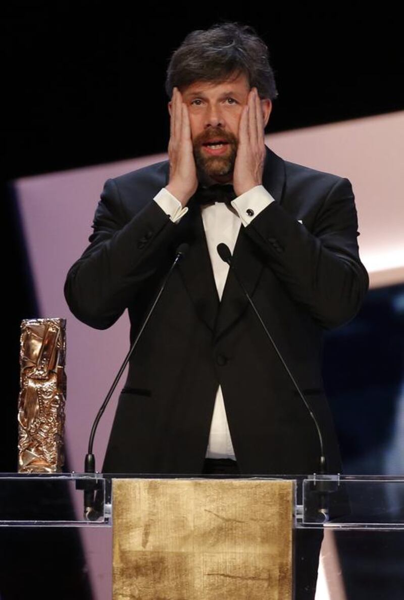 Belgian actor and director Johan Heldenbergh receives the Best foreign movie award for the movie ‘The Broken Circle Breakdown.’ Etienne Laurent / EPA